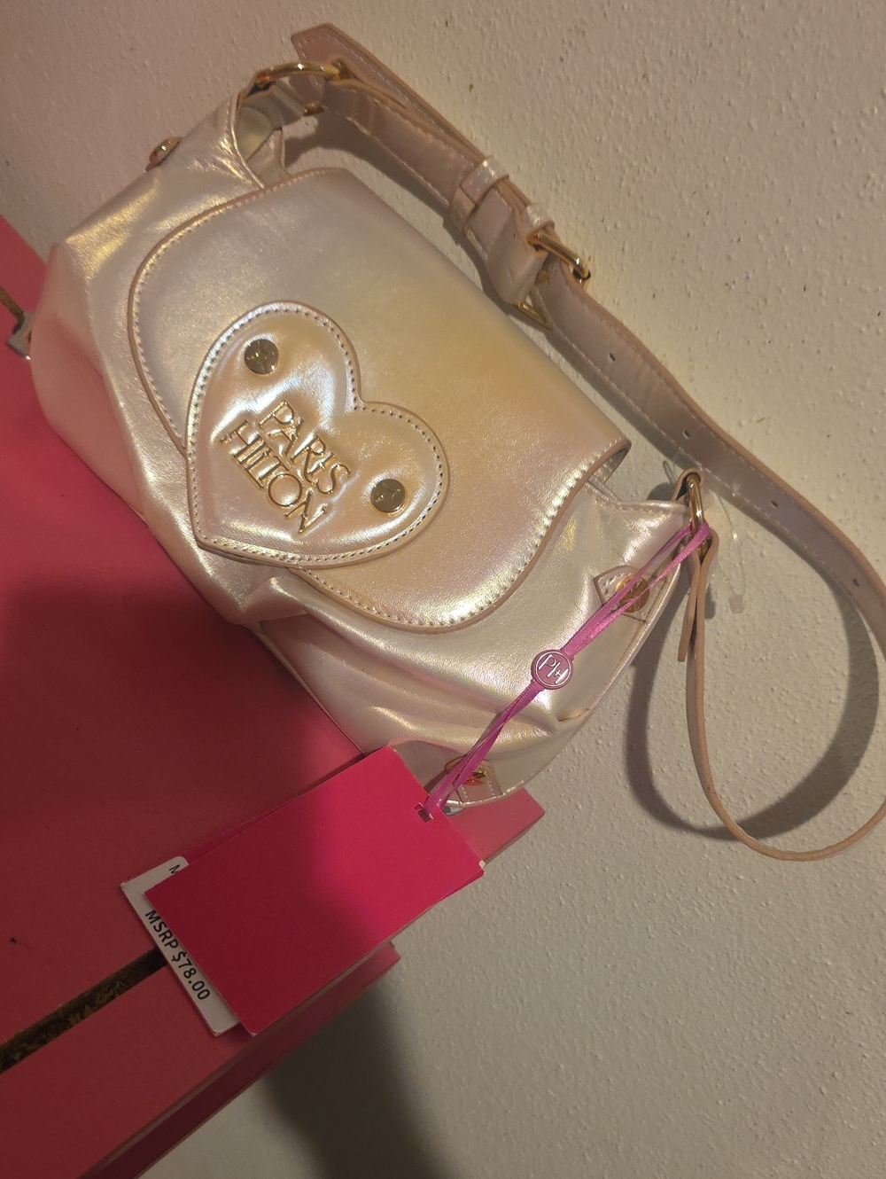Paris Hilton Iridescent Pearl Bag